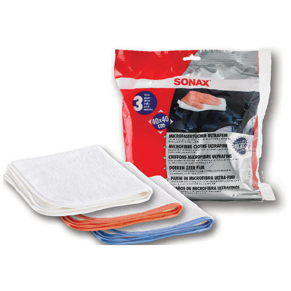 Sonax Ultrafine Microfiber Cloths (3 pack)