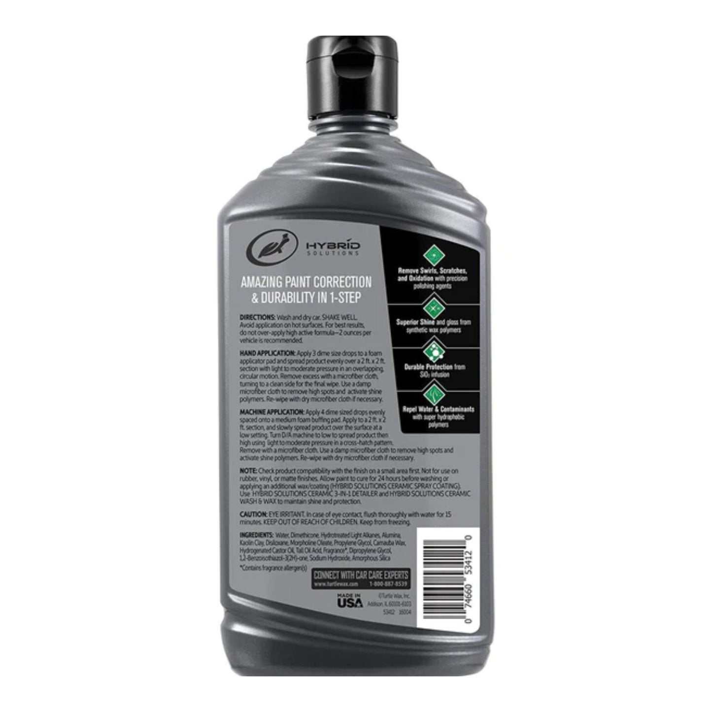 Hybrid Solutions Ceramic Polish & Wax - 14 oz - Bocar Depot Mississauga - Turtle Wax -- Bocar Depot Mississauga