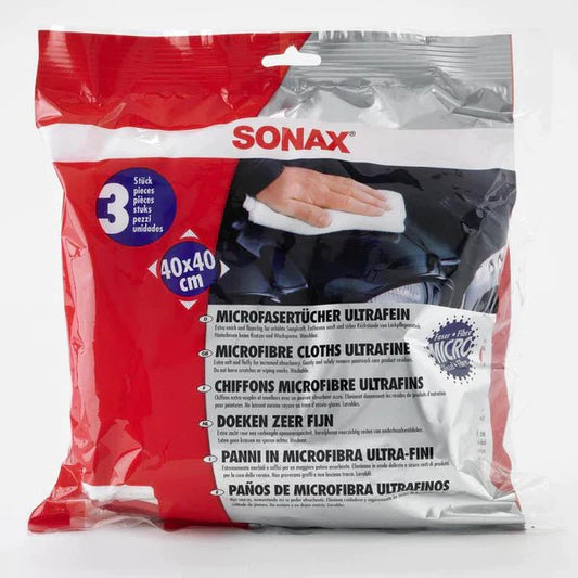 SONAX MICROFIBRE CLOTHS ULTRAFINE 3-PACK - Bocar Depot Mississauga - Sonax -- Bocar Depot Mississauga